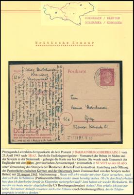 Poststück - Kärnten/Oberkrain Leitzahlen-Fernpostkarte - Briefmarken und Ansichtskarten