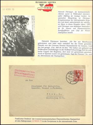 Poststück - Österr. Staatspolizei - Známky a pohlednice