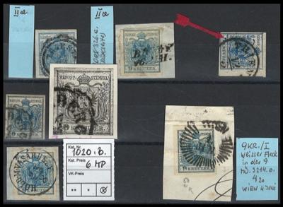 .gestempelt/Briefstück - Österr. Nr. 3/5 - Partie Dubl., - Stamps and postcards