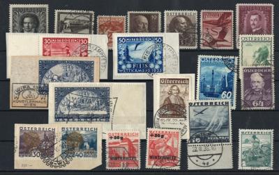 .gestempelt/Briefstück - Sammlung Österr. I. Rep. u.a. mit Rotarier, - Stamps and postcards