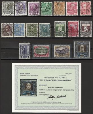 .gestempelt - Österr. Nr. 139-156 (Österr. 1908), - Stamps and postcards