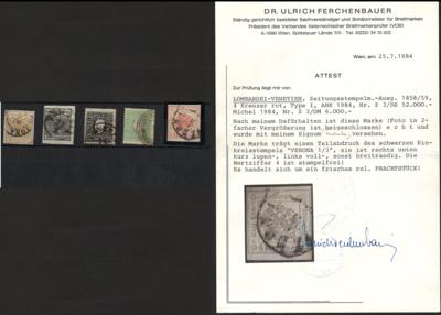 .gestempelt/* - Sammlung Lombardei u.a. mit Zeitungsstempelm. Nr. 3 rot gestempelt, - Stamps and postcards