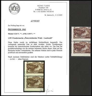 ** - Österr. Nr. 1155 V (Laubwald), - Známky a pohlednice