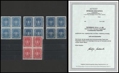 **/* - Österr. Nr. 399/400 (Frauenkopf), - Briefmarken und Ansichtskarten