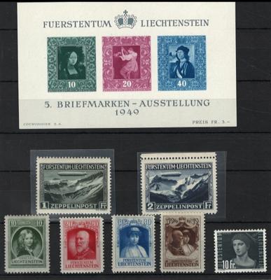 **/*/(*) - Partie Liechtenstein, - Briefmarken und Ansichtskarten