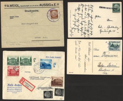 Poststück - Äußerst reichh. Sammlung Belege nach dem CSR Einmarsch 1938/39, - Briefmarken und Ansichtskarten