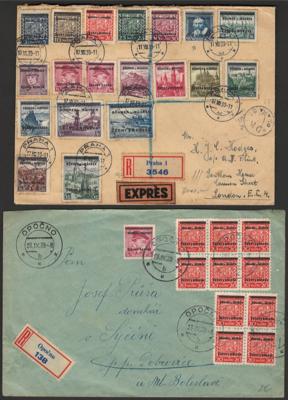 Poststück - Böhmen u. M. 18 Belege mit div. Frankaturen der I. Ausgabe, - Stamps and postcards