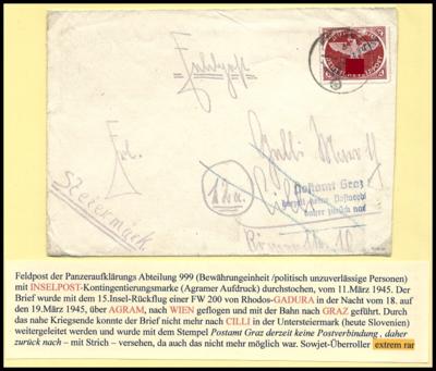 Poststück - Inselpost einer politisch - Briefmarken und Ansichtskarten