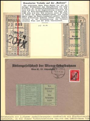Poststück - Interessante Eisenbahn-Dokumentation 1945 aus der Ö. West- und Ostzone, - Francobolli e cartoline