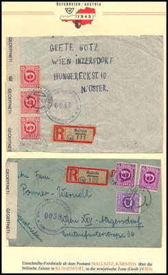 Poststück - Kärnten 1945 - ca. 40 Belege, - Známky a pohlednice