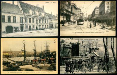 Poststück - Partie AK Frankreich, - Briefmarken und Ansichtskarten