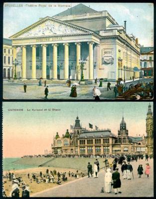Poststück - Partie AK meist Belgien, - Známky a pohlednice