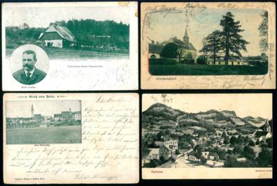Poststück - Partie AK NÖ u.a. Horn - D. Altenburg - Kamptal - Wieselburg - Gars - Grimmenstein etc., - Stamps and postcards