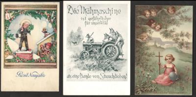 Poststück - Partie Motivkarten, - Stamps and postcards