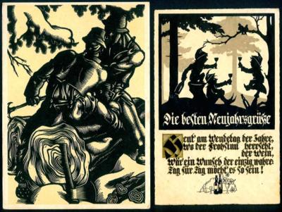 Poststück - Partie Motivkarten Schwarz/Weiss, - Známky a pohlednice