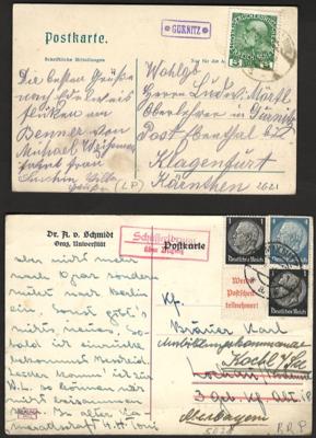 Poststück - Partie Postablagen Österr. ab Monarchie, - Briefmarken und Ansichtskarten