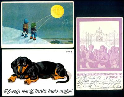 Poststück - Patie Motivkarten u.a. mit Militaria - Patriotika etc., - Stamps and postcards