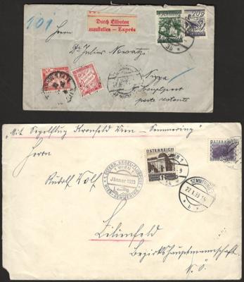 Poststück - Reichh. Partie Belege Österr. I. Rep. versch. Erh., - Stamps and postcards