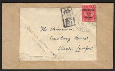 Poststück - Selangor 1942 Aufbrauchsbrief - Stamps and postcards