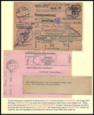 Poststück - Steiermark 1945 ca. 55 Belege u.a. aus Pöllau, - Briefmarken und Ansichtskarten