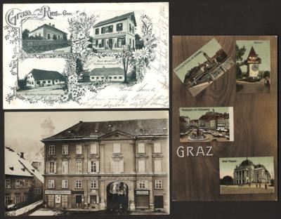 Poststück - Steiermark - Partie AK - Briefmarken und Ansichtskarten
