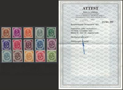 ** - BRD Nr. 124/38 (2 Pfg. fehlt), - Stamps and postcards