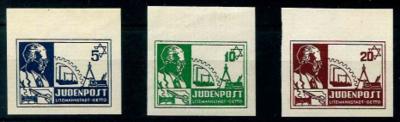 (*) - D.Reich 1944 - Lokale Post im Ghetto Lodz - Litzmannstadt Nr. III/V, - Stamps and postcards