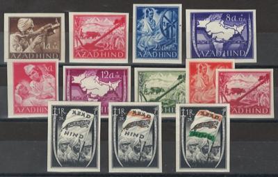 ** - D.Reich - Private Ausg. - Nationales Indien (Azad Hind- Freies Indien) ungez., - Stamps and postcards