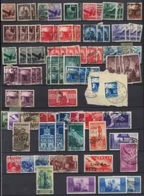 */gestempelt - Bestand Italien und Kolonien, - Stamps and postcards