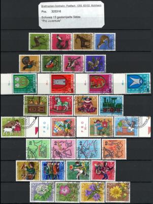 .gestempelt/** - Partie Dubl. Schweiz ab ca. 1920 mit vielen Pro Juventute und Pro Patria Ausgaben, - Stamps and postcards