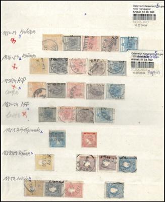 .gestempelt/*/** - Sammlung Österr. 1850/1937, - Briefmarken und Ansichtskarten