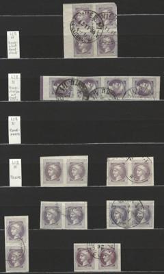 .gestempelt/(*) - Spezialsammlung Österr. d. Nr. 42 u. 43 (Zeitungsm.) - div. Typen, - Stamps and postcards