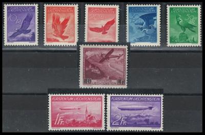 ** - Liechtenstein Flug  Nr.143 z/47 z (geriff. Pap.), - Francobolli e cartoline