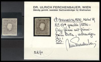 * - Österr. Nr. 17 graulila, - Briefmarken und Ansichtskarten