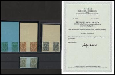 (*) - Österr. Nr. 256 PU ZW (1919/20 5 Heller - Známky a pohlednice