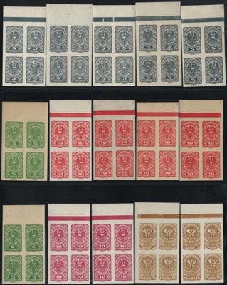 ** - Österr. Nr. 275/283 U, - Stamps and postcards