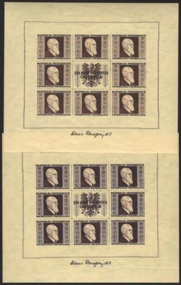 ** - Österr. - RENNERBLOCK (tls. etwas fl.), - Stamps and postcards