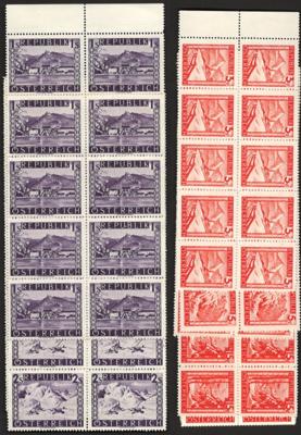 ** - Partie Bögen- und Bogenteile Österr. ab 1945, - Stamps and postcards