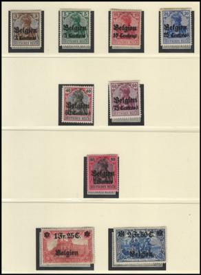 */** - Sammlung D. Bes. WK I mit Eupen und Malmedy sowie Abstimmungsgebieten, - Stamps and postcards