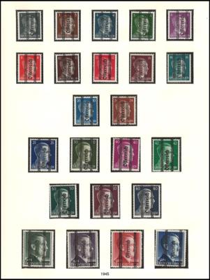 ** - Sammlung Österr. 1945/1998 u.a. mit Gitter - Gr azer - Flug 1950/53, - Stamps and postcards