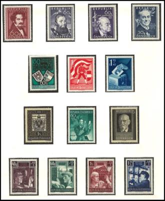 **/* - Schöne Sammlung Österr. Ausg. 1945/71 (fast nur postfr.), - Stamps and postcards
