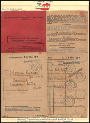 Poststück - Bezirk Wr. Neustadt 1945 -frankierter - Známky a pohlednice