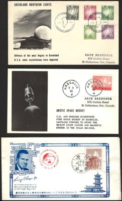Poststück/Briefstück - Partie Poststücke Europa u. Übersee, - Briefmarken und Ansichtskarten