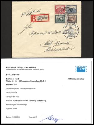 Poststück - D.Reich Nr. 446/49 zusammenhängend - Známky a pohlednice