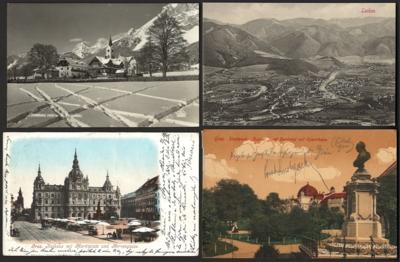Poststück - Kl. Partie AK Steiermark, - Stamps and postcards
