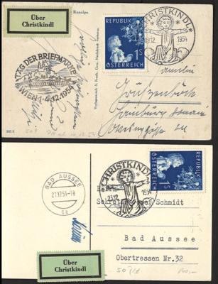 Poststück - Kl. partie Christkindl - Post 1950/54, - Francobolli e cartoline
