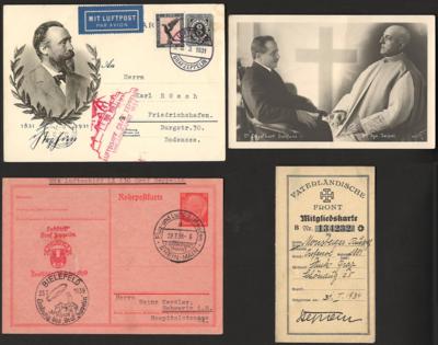Poststück - Kl. Partie Österr. I. Rep. u. D.Reich, - Briefmarken und Ansichtskarten