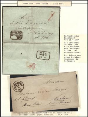 Poststück - Österr. 1864 - Militäreinsatz gegen Dänemark - "K. K. FELDPOST No 1 26/6" auf Kuvert nach Vöslau, - Stamps and postcards