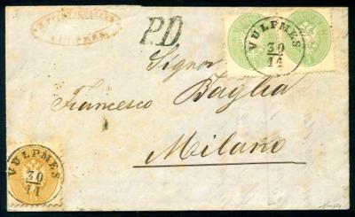 Poststück - Österr. Ausg. 1863 mit - Známky a pohlednice