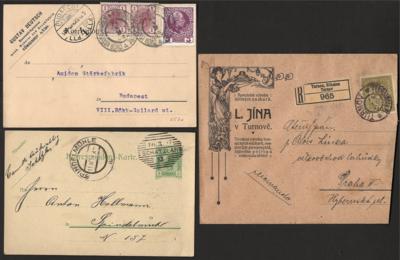 Poststück - Österr. Monarchie ab 1899 - ca. 75 Belege, - Stamps and postcards